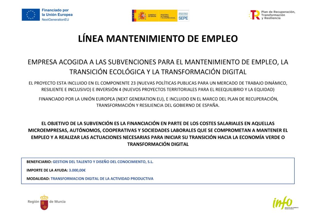 mantenimiento de empleo